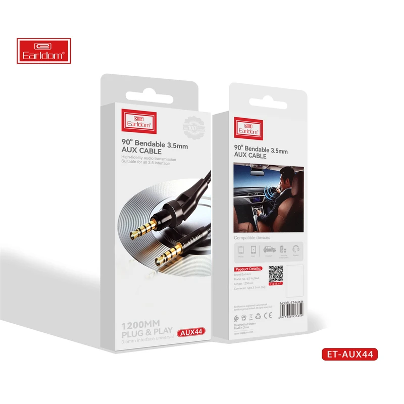 کابل AUX ارلدام مدل ET-AUX44 طول 1.2 متر 