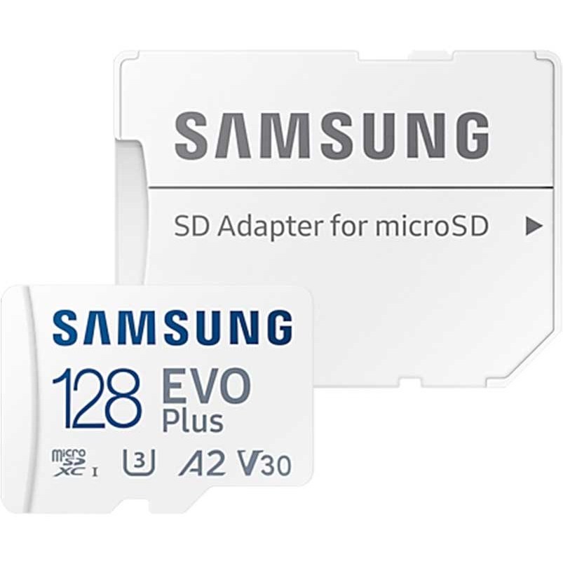 کارت حافظه microSDXC سامسونگ مدل Evo Plus کلاس 10 استاندارد UHS-I U3 سرعت 130MBps همراه با آداپتور SD ظرفیت 128 گیگابایت