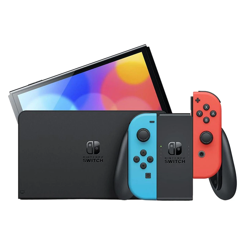 کنسول بازی هیبریدی نینتندو مدل Switch - OLED Neon Blue and Neon Red ظرفیت 256 گیگابایت (استوک)
